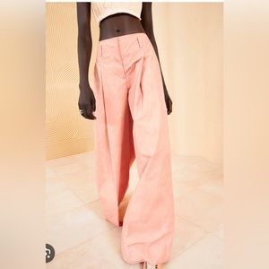 ULLA JOHNSON Ursela Wide Leg Pants in Azalea - 4 - NWTags